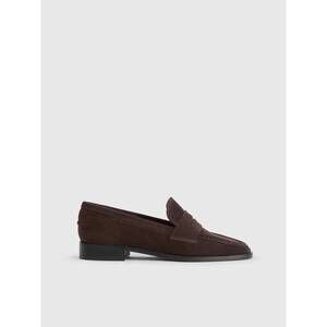 NEW ATP ATELIER women's airola suede loafer in walnut